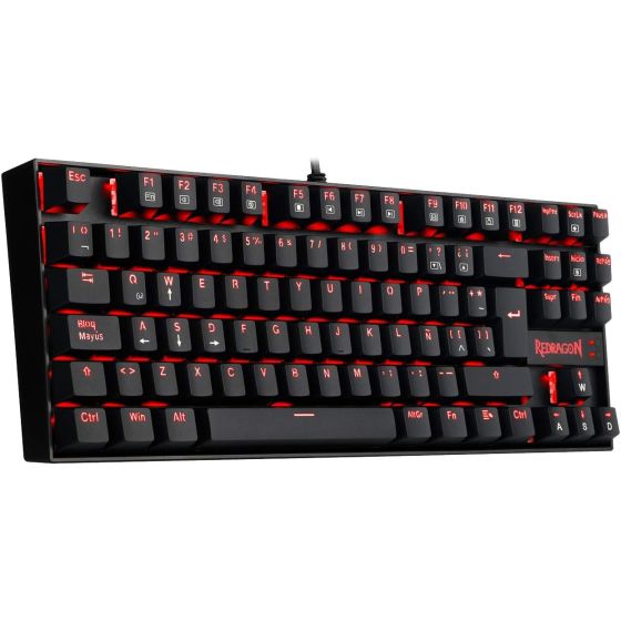 Redragon Gamer TKL K552 Red Backlight, Blue Switches PC Mechanical Keyboard
