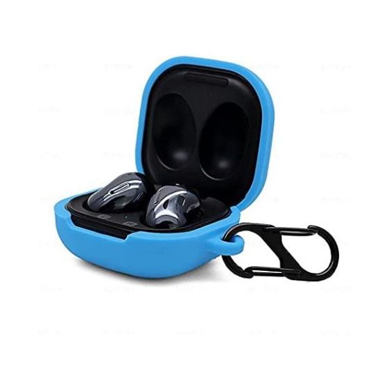 Stratg Silicone Earbuds Case for Samsung Galaxy Buds 2 and Buds Pro - Blue