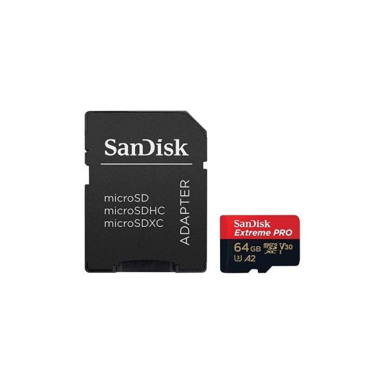 SanDisk Extreme PRO MicroSDXC Card with SD Adapter, 64GB - SDSQXCY-064G-GN6MA