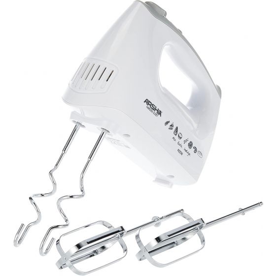 Arshia Hand Mixer, 400 Watt, White - HM092-2287