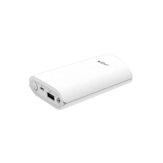 PZX Wired Power Bank, 10400 mAh, 1 USB Port, White - C146