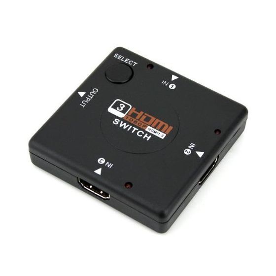محول سويتش HDMI، عدد 3 منافذ - اسود
