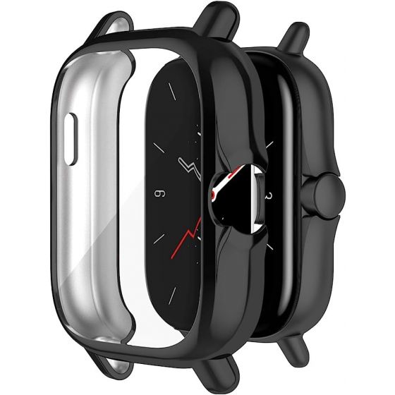 Screen Protector Case Compatible with Amazfit GTS 3 Smartwatch Accessories TenCloud Covers Scratched Resistant Full Protective Cover for GTS 3 (Black)
