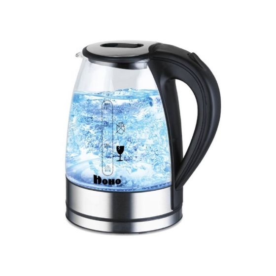 HOHO Electric Glass Kettle, 1.8 Liters, 1500 Watt, Transparent - hoho-8820