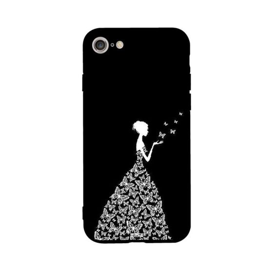 Girl In Butterfly Dress Printed Back Cover for Apple iPhone 7