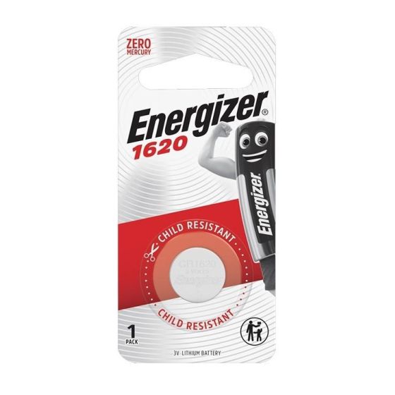 Energizer Lithium Coin Battery, 3V, Silver - CR1620