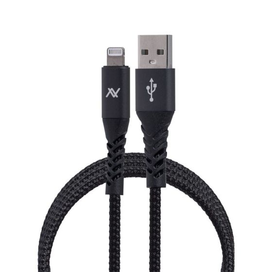 كابل لايتنينج USB لافينتو ام اف اي، 2 متر، فضي واسود - MP476