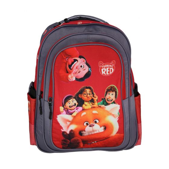Gharibo Bags School Backpack For Boys, Turning Red Pattern - Grey and Red