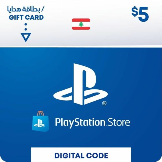 PlayStation PSN Card, 5 USD - Lebanon Store (Physical Card)