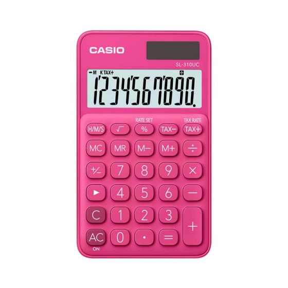 آلة حاسبة محمولة كاسيو، احمر -  SL-310UC-RD