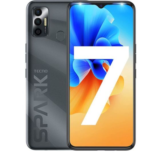 تكنو سبارك 7، سعة 64 جيجا، رام 4 جيجا، شبكة 4G LTE، بشريحتين - اسود