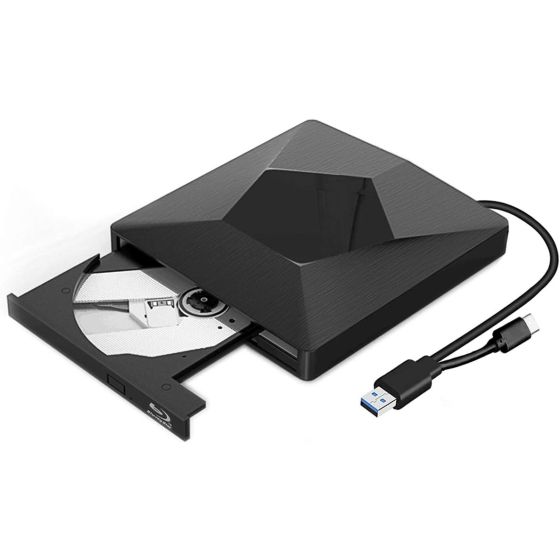 Burner Reader USB 3.0, Type-C For Laptop - Black