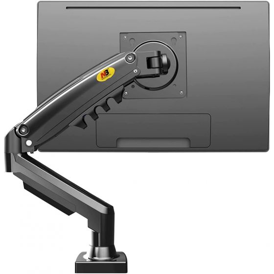 NB North Bayou Single Arm Holder for 17 to 30 Inch Monitors, Black - ZZ-F80-B