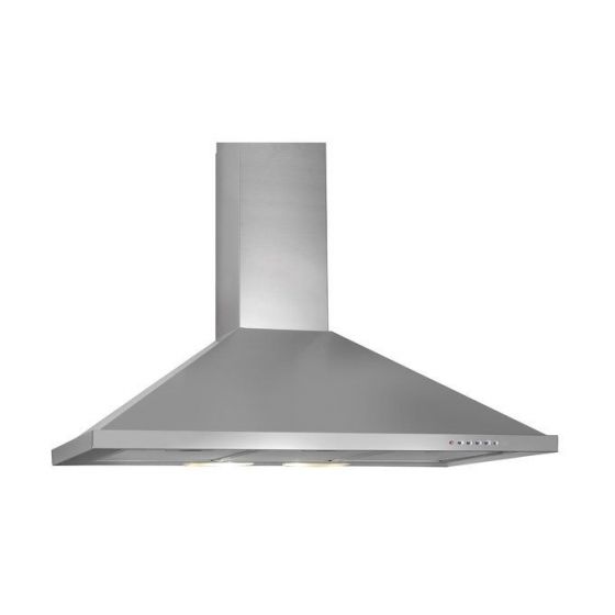 Elba Built-in Wall Mount Chimney Hood, 60 CM, Silver - ECH 614 X