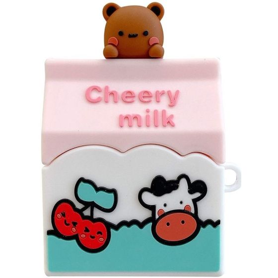Cherry Milk Shaped Case Cover For Apple AirPods Pro-1-2
