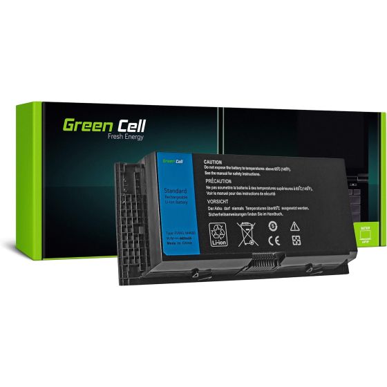 Green Cell Laptop Battery Replacement for Dell Laptops, 4400mAh - Black