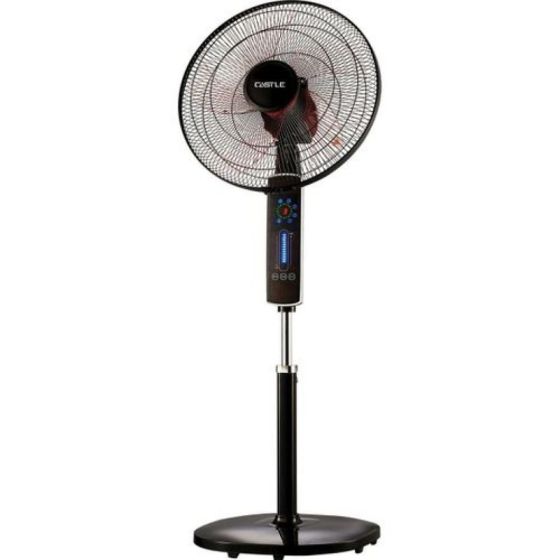 Castle Stand Fan, 18 Inch, With Remote Control, Black- FAS2718RD