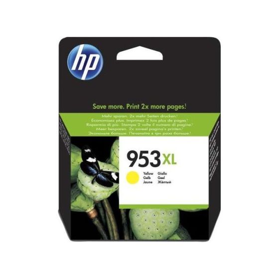 HP 953XLY Ink Cartridge, 1600 pages, Yellow - F6U18AE
