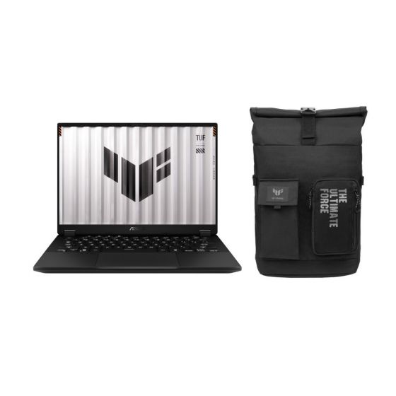 ASUS TUF A14 2024 FA401WV-RG053W Gaming Laptop, AMD Ryzen AI 9 HX 370, 1TB SSD, 16GB RAM, 14 Inch, 2.5K, 165Hz, NVIDIA GeForce RTX 4060 8GB GDDR6, Windows 11 - Jaeger Grey with TUF VP4700 Backpack
