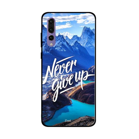 جراب ظهر زوت بطبعة عبارة Never Give Up لهواوي P20 برو
