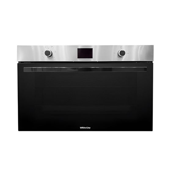 White Line Built-in Dual Fuel Oven, with Grill, 60CM, 60 Liters, Silver - WL-BIO-60IX