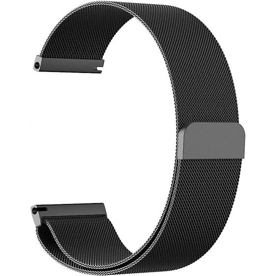 Milanese Magnetic Loop Stainless Steel Smart Watch Band Bracelet Straps Replacement For Gear S3 22mm-Black
