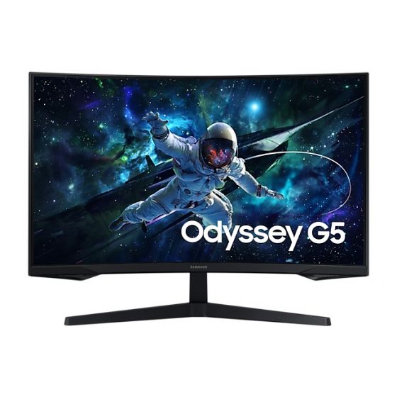 Samsung Odyssey G5 G55C 32 Inch QHD VA Curved Gaming Monitor, Black - LS32CG552EMXEG