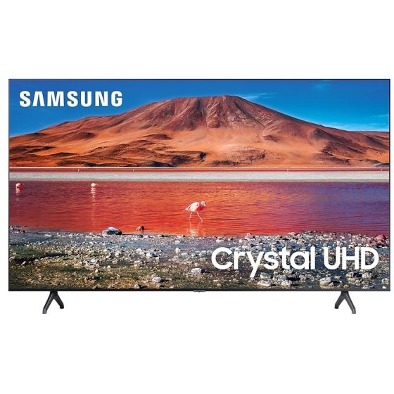شاشة تلفزيون سامسونج سمارت 65 بوصة LED بتقنية كريستال UHD ودقة 4K مع ريسيفر داخلي 65TU7000FXZA