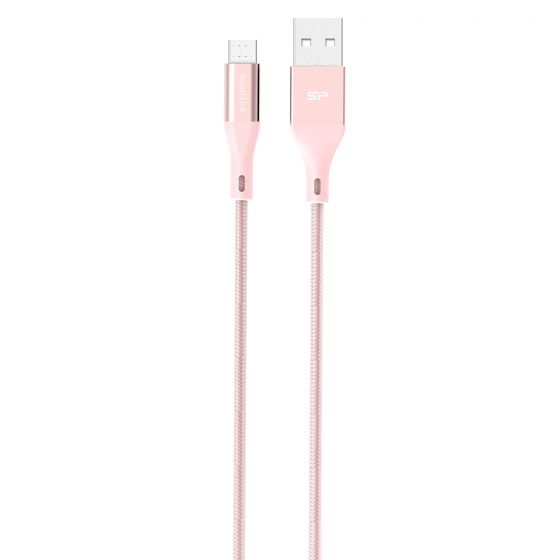 Silicon Power Boost Link Nylon Micro USB Cable, Pink- LK30AB

