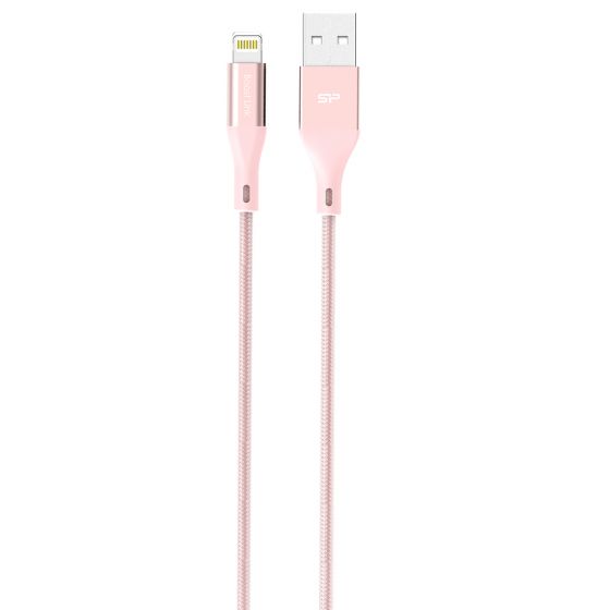 Silicon Power Boost Link Nylon Lightening Cable, Pink- LK30AL

