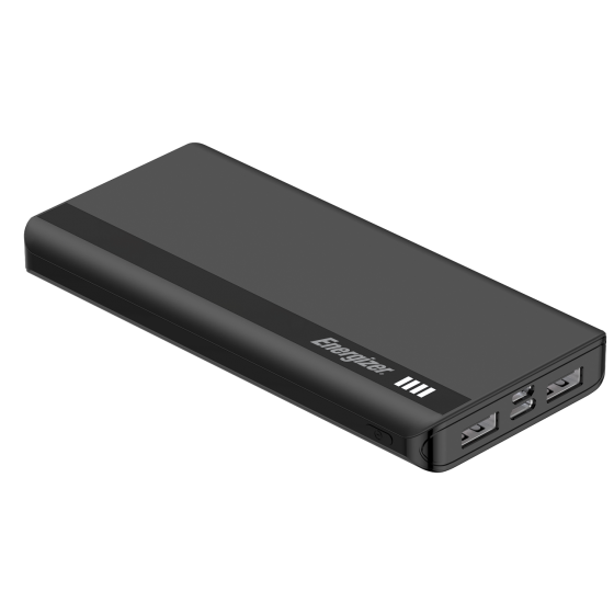 Energizer Power Bank, 10000mAh, 2 Ports, Black - UE10054