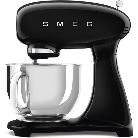 Smeg Stand Mixer With Attachments, 4.8 liters, 800 watts, Black - ‎‎SMF03BLEU