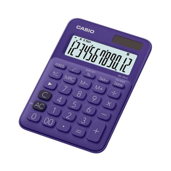 Casio Practical Calculator, Purple - MS-20UC-PL