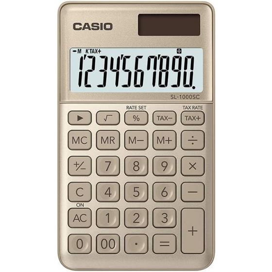 آلة حاسبة ديجيتال كاسيو، ذهبى - SL-1000SC-GD-N-DP