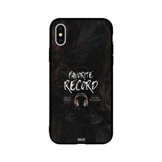جراب ظهر بطبعة عبارة Favorite Record لابل ايفون XS