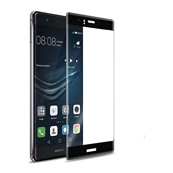 شاشة حماية زجاج مقوى لهواوي P9 - شفاف بإطار اسود