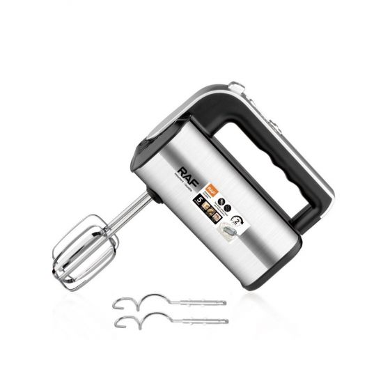 RAF Hand Mixer, 300 Watts, Silver and Black - R.6695