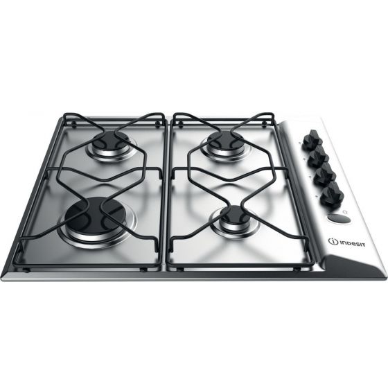 Indesit Gas Built-In Hob 4 Burners, Silver - PAA 642 IX/I EE