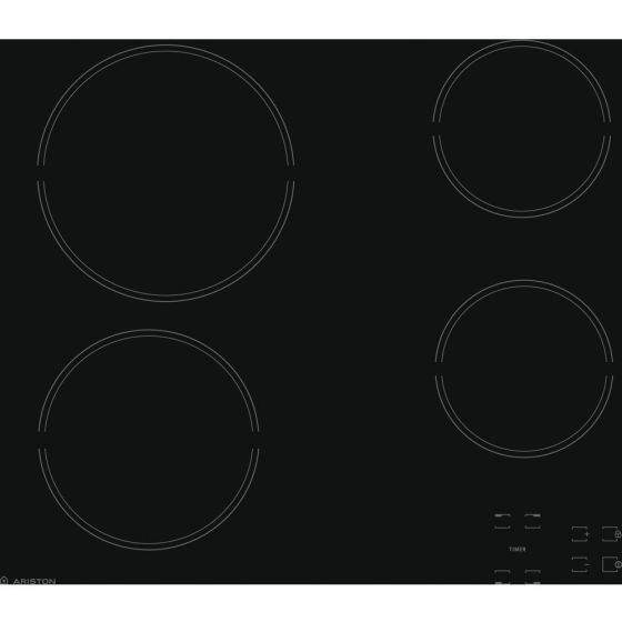 Ariston Electric Built-In Hob 4 Burners, Black - HR 611 C A