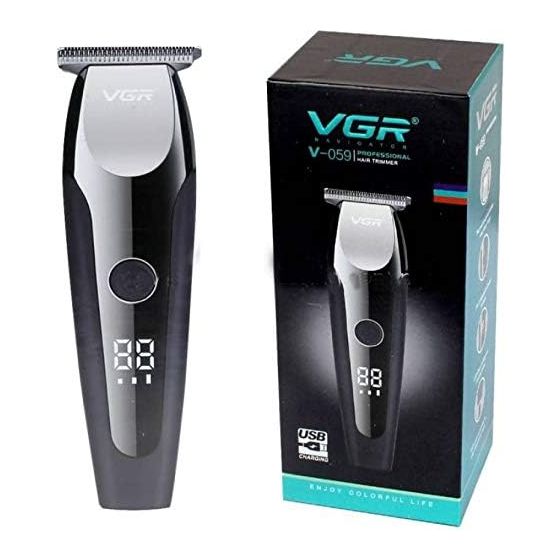 VGR Rechargeable Hair Trimmer, Black- V-059