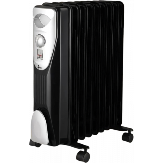 Jac Oil Heater, 1500 Watt, 9 Blades, Black- NGH-329B