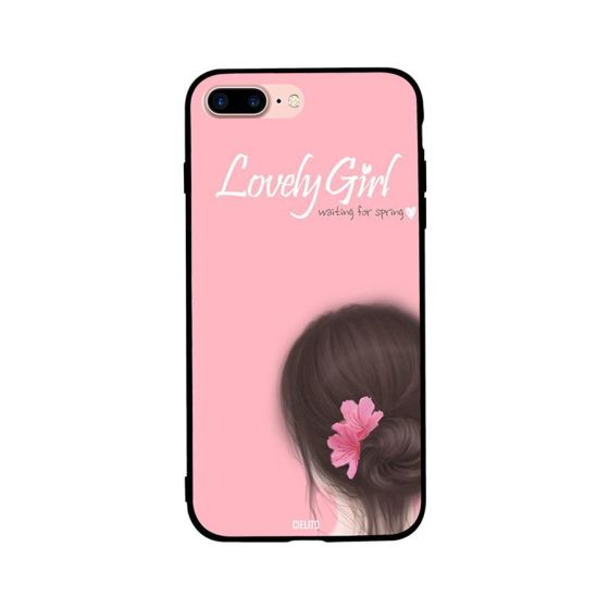 جراب ظهر بطبعة عبارة Lovely Girl لابل ايفون 7 بلس