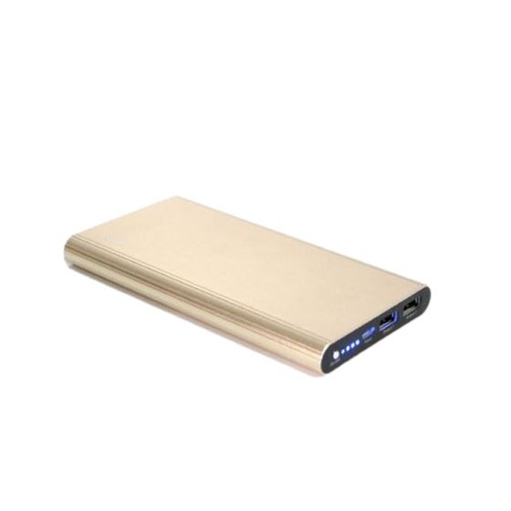 PZX Wired Power Bank, 20000 mAh, 2 USB Ports - Gold