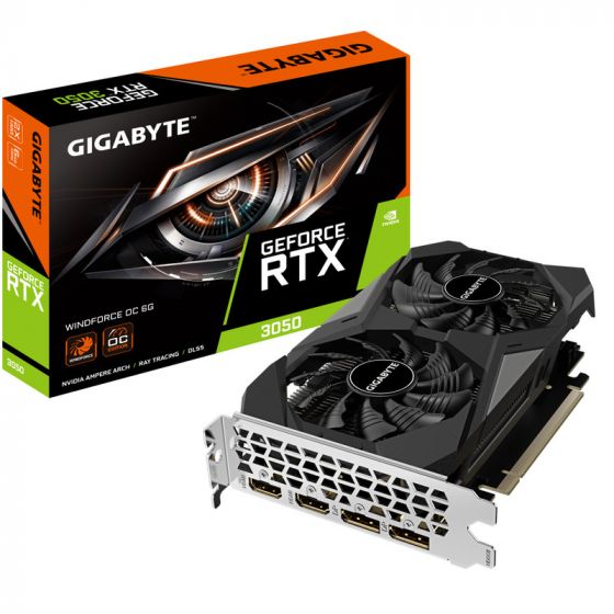 Gigabyte GeForce RTX™ 3050 WINDFORCE OC 6G Graphic Card, 6GB
