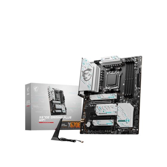 ماذر بورد ام اس اي  X670E GAMING PLUS WIFI، مقبس إيه إم دي AM5، ATX، دعم DDR5، واي فاي 6E، شبكة 2.5 جيجابت