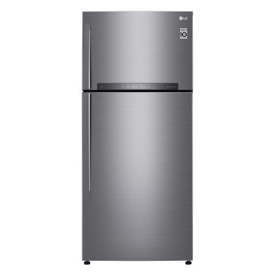 LG Top Freezer Refrigerator with Inverter Motor, No Frost, 506 Liters, Silver - GN-H722HLHL