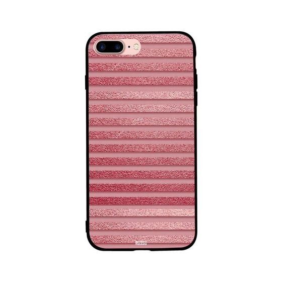 Pink Grid Lines Pattern Printed Back Cover for Apple iPhone 7 Plus