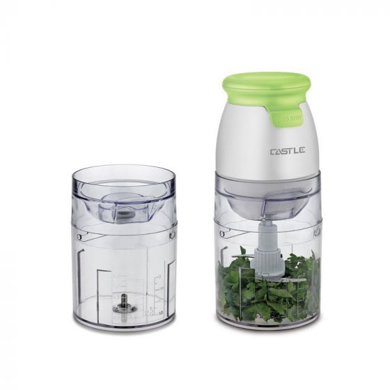 Castle Chopper with Attachments, 500ml, 500 Watt, White and Green - CHMP1050