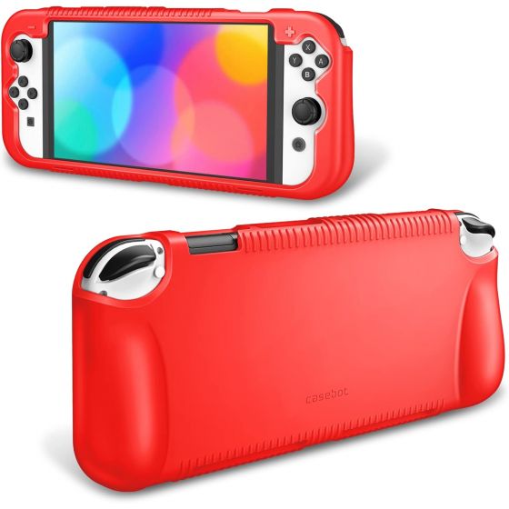 Fintie Silicone Cover For Nintendo Switch OLED - Red