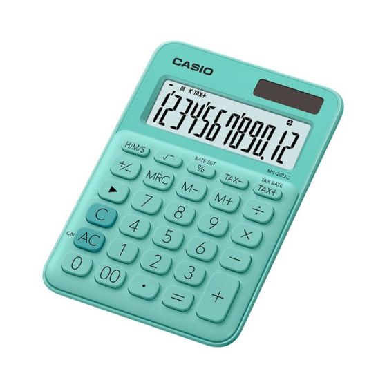 آلة حاسبة مكتبية ميني كاسيو، اخضر - MS-20UC-GN